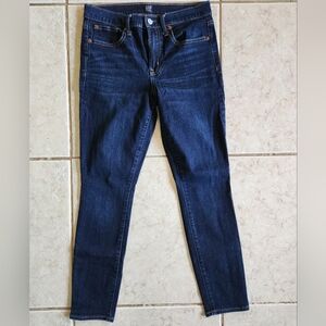 GAP True Skinny High Rise Dark Wash Denim Jeans Size 6/28R